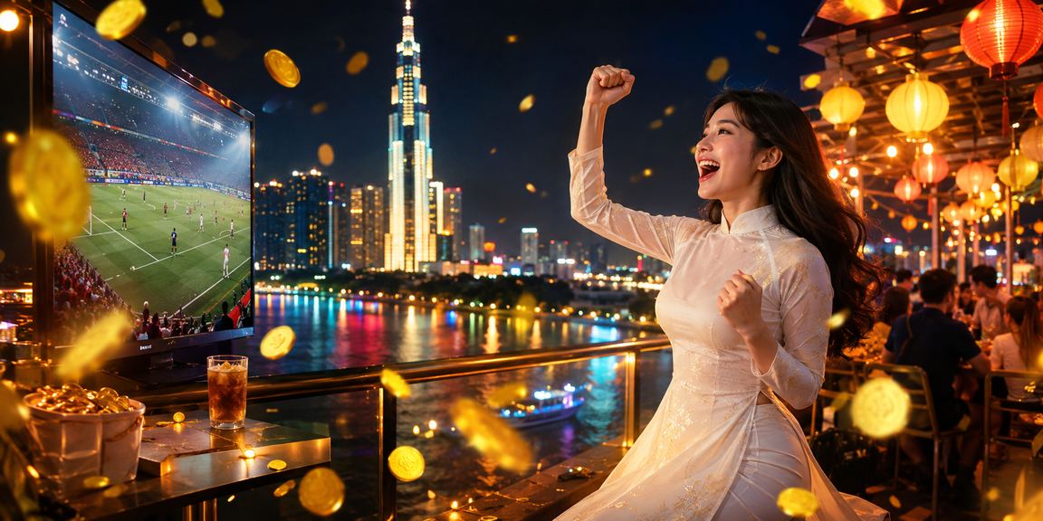 Phụ nữ Việt Nam trong trang phục áo dài tại TP. Hồ Chí Minh trải nghiệm sports betting trên điện thoại
